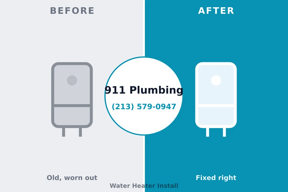 Before and after: plumbing repair Robesonia, PA